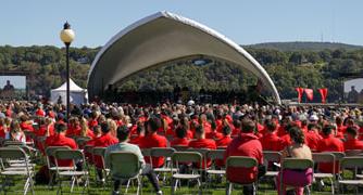 Image of the presidential inauguration ceremony site.