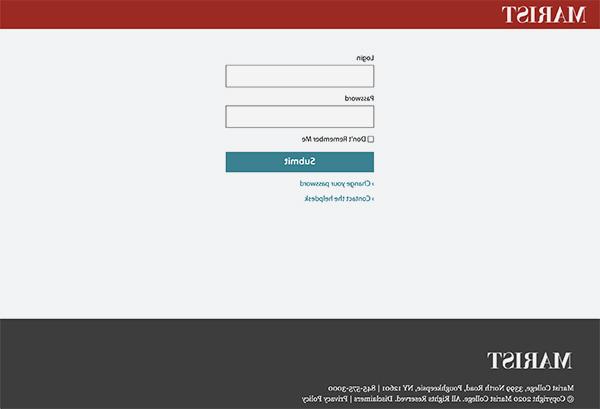 Image of login screen