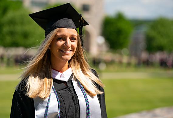 An image of Marist student at commencement