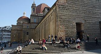 Italy students in the city of Florence